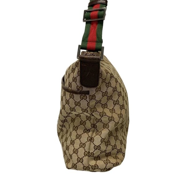 Auth GUCCI GG Pattern, Shelly (Web) 189751 Beige Dark Brown Multi Jacquard - - Picture 12 of 14